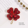 (Buy 1 Get 2) Women Fashion Rhinestone Hollow Imitation Pearl Four-Leaf Clover Metal Brooches