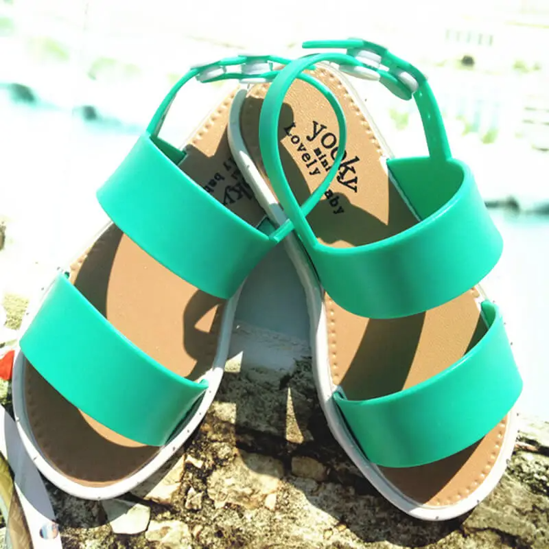 Girls Simple Solid Color Sandals