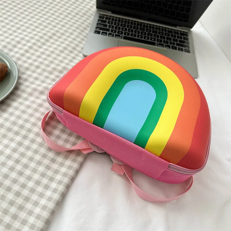 Children Kids Baby Fashion Girls Boys Rainbow Pattern School Bag Backpack