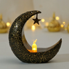 (Buy 1 Get 2) Retro Middle East Wind Lamp Decoration LED Star Moon Candle Holder Electronic Candle