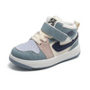 Kids Boys Girls Fashion Casual Round-Toe Velcro Lace-Up Colorblock Ventilated High Top Sneakers