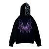 Women Fashion Y2k Edgy Rhinestone Shark Patter Hoodie