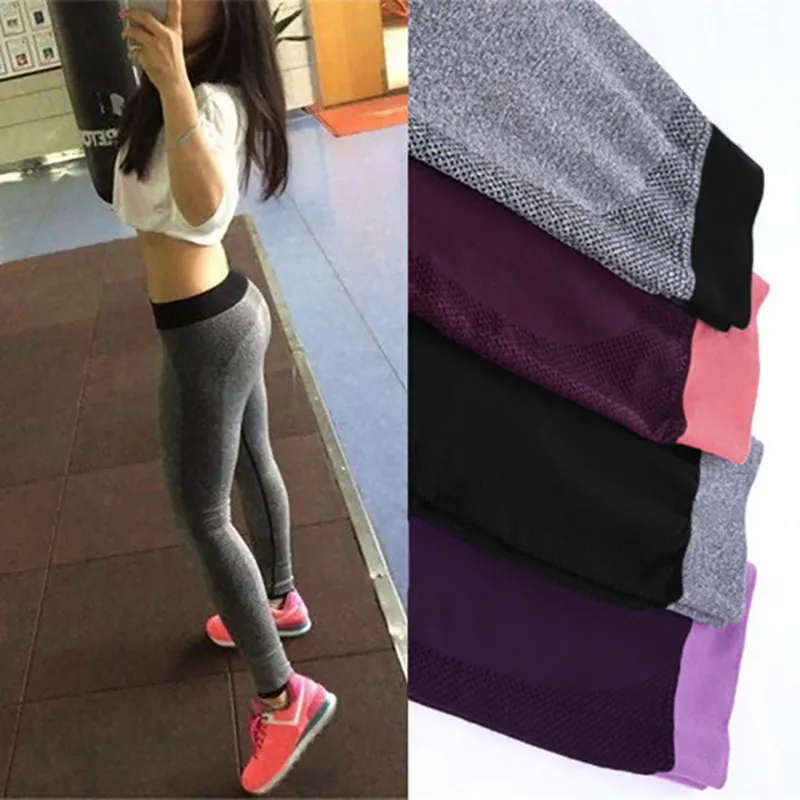 (Buy 1 Get 1) Women'S Seamless Yoga Pants Sports Running Tight Hip Lifting Nine-Point Leggings