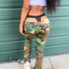 Fashion Camouflage Print Casual Women Pants