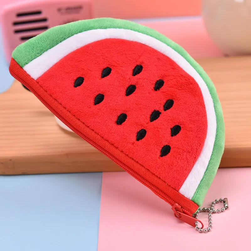 (Buy 1 Get 2) Children Kids Baby Fashion Cartoon Fruit Watermelon Plush Toy Coin Purse