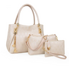 Women Retro Fashion Embossed Shoulder Handbag Three-Piece Set