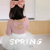 Girls Backless Bow Decoration T-Shirt