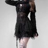 Women Sexy Black Lace Perspective Gothic Style Bodysuits