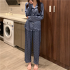Cozy Women Sweet Heart Print Pajamas Long Sleeve Homewear Set