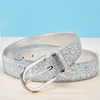 (Buy 1 Get 1) Women Chic Glitter Solid Color PU Belt