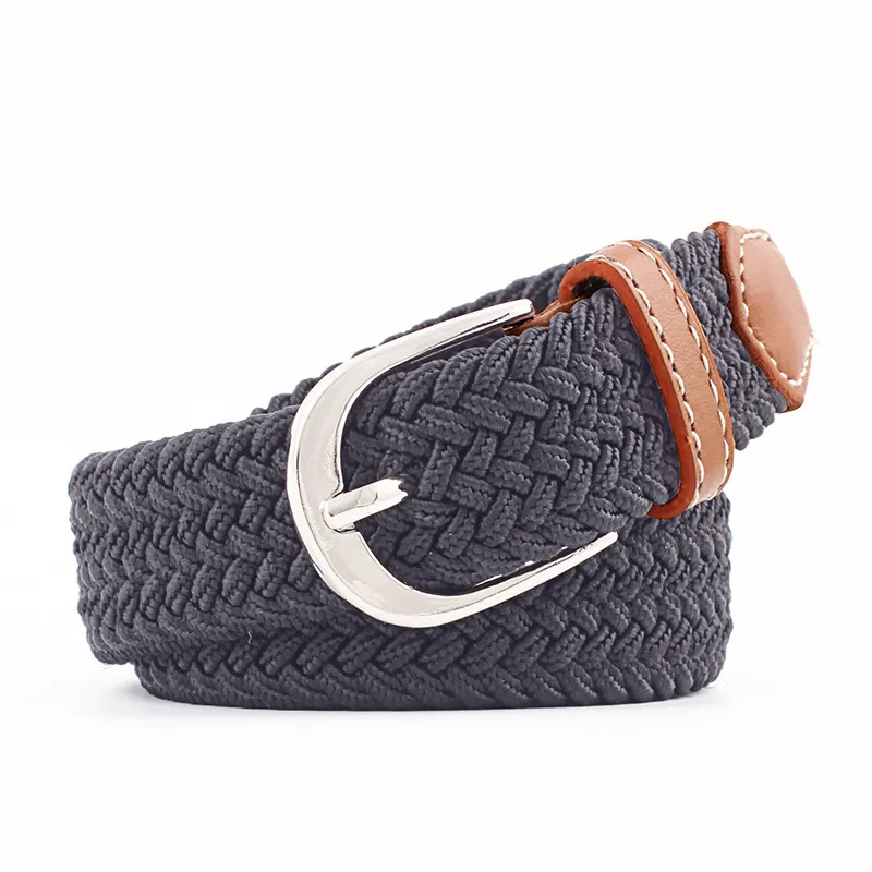 (Buy 1 Get 1) Men Women Fashion Casual Versatile Solid Color Canvas Woven Metal Buckle Belt