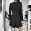 Gothic Women Summer Strap High Waist Pleated Skirt