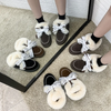 Suede Winter Women Fashion Solid Color Velvet Warm Bow Snow Boots