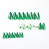 ( Buy 1 Get 2 ) Women Fashion Grass Green Glitter Love Heart False Nails