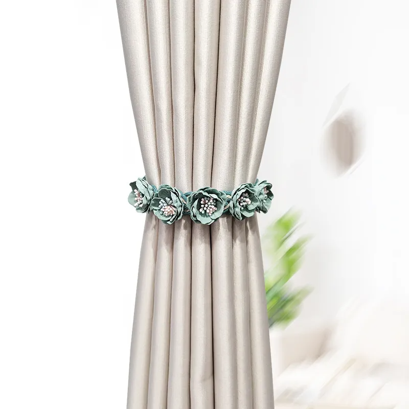 Curtain Straps Simple Light Luxury Magnet Buckle Flower Curtain Tieback