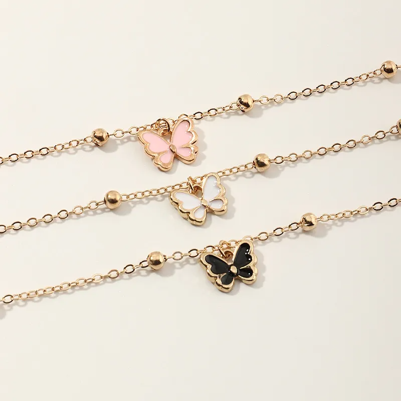 Children Kids Baby Fashion Girls Butterfly Chain Necklace Set