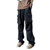 Men Fashion Casual Versatil Solid Color Multi Pocket Cargo Jogger Pants