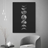 (Buy 1 Get 1) Minimalist Black White Full Moon Pattern Living Room Decoration Painting Core