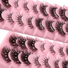 Women'S Diamond-Encrusted Natural Thick Glitter Powder False Eyelashes 10 Pairs/Set