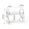 Modern Minimalist Kitchen Stainless Steel S-Shaped Double-Layer Dish Storage Rack