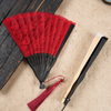 (Buy 1 Get 1) Vintage Chinese Style Bamboo Lace Tassel Folding Fan