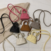 Kids Girls Fashion Sweet Cute Solid Color PU Zipper Mini Crossbody Bag