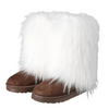 Women Fashion Plus Size Y2K Imitation Fur Plus Velvet Warm Snow Boots