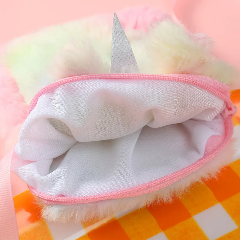 (Buy 1 Get 2) Plush Unicorn Shoulder Bag Coin Purse