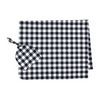 (Buy 1 Get 1) Newborn Plaid Wrapping Towel Knotted Tire Cap Set