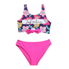 Children Kids Baby Fashion Girls Cute Flower Print Split Swimsuit 2pcs Set