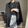 Women Fashion Casual Long Sleeve Solid Color Blazer Coat