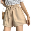 2 Pieces Women'S Fashion Casual Drawstring Waist Wide Leg Suit Shorts