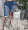 Women Fashion Casual Ripped Denim Crop Pants