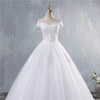 White Ivory Lace Appliques Ball Gown Off The Shoulder Short Sleeves Bridal Dress Wedding Dresses