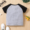 Children Kids Teenagers Fashion Boys Letter Dinosaur Print Short Sleeve T-Shirt