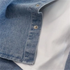 Boys Fashion Lapel Letter Embroidered Denim Shirt