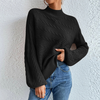 Women'S Fashion Solid Color Loose Knitted Sweater