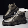 Men Fashion Mid To Help Personality Round Toe Distressed Vintage Boots