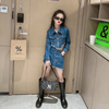 Kids Teen Girl Fashion Irregular Denim Two-Piece Set