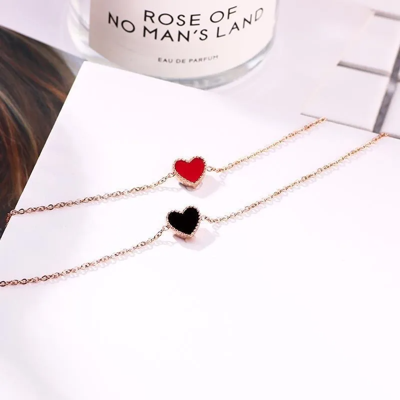 (Buy 1 Get 2) Women Fashion Simple Heart-Shaped Titanium Steel Anklet