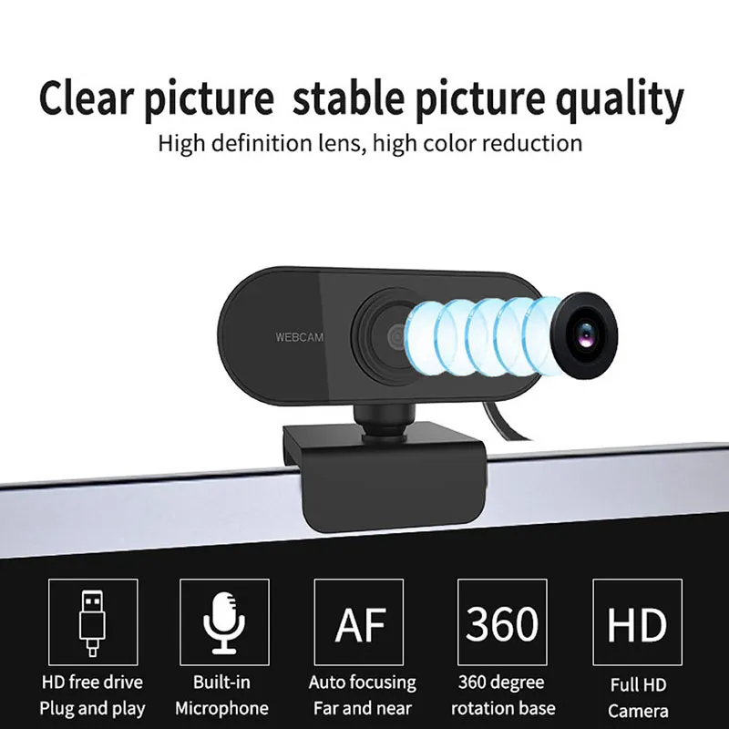 (Buy 1 Get 1) HD 1080P USB Video Conference Webcam