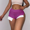 Women'S Fashion Sexy Color Blocking Stitching Creasedshorts