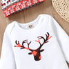 Kids Baby Boys Girls Fashion Casual Christmas Deer Round Neck Long Sleeve Romper Trousers Sets