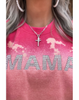 Women Autumn Winter Vintage Casual Gradient Pink Mama Letter Print Sweatshirt