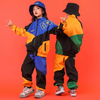 Kids Casual Hip-Hop Color Blocking Long Sleeve Letter Pattern Zipper Coat