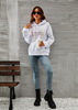 Women Casual Basic Long Sleeve Gradient Letter Print Pocket Hoodie