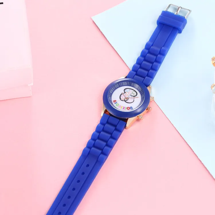 Kids Cute Silicone Band Candy Color Colorful Cartoon Bear Watch