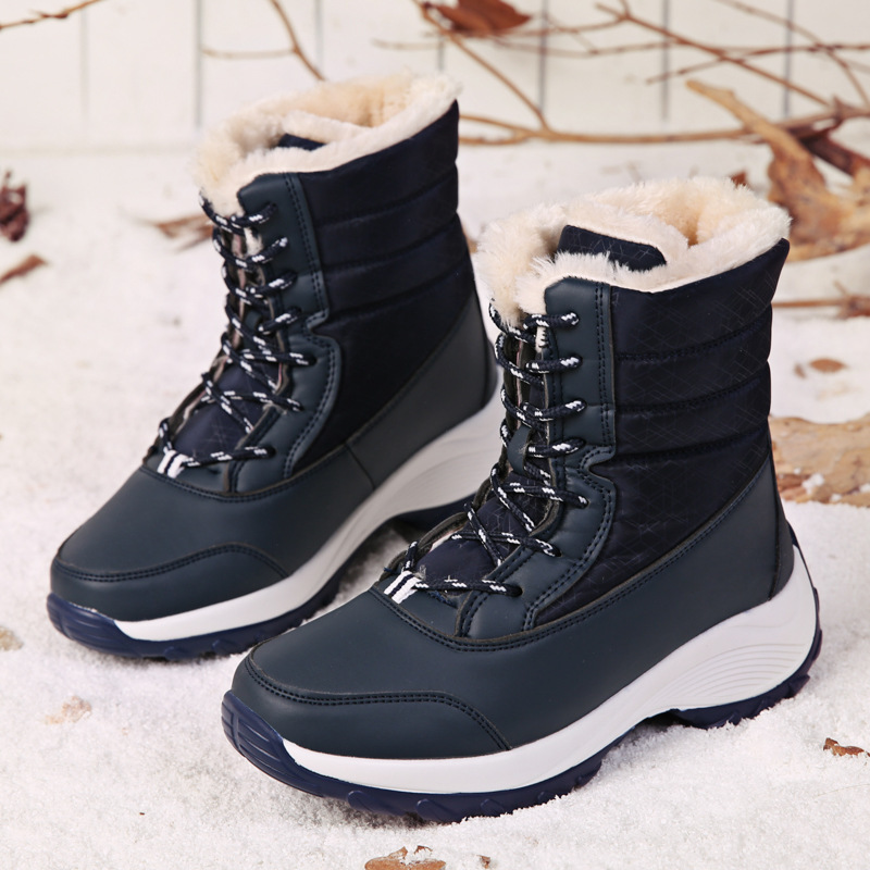 Women Fashion Plus Size Thick-Soled Velvet Warm Snow Boots