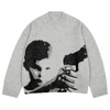 Men'S Casual Long-Sleeved Round Neck Retro Printed Loose Sweater