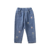 Children Kids Baby Fashion Girls Casual Embroidered Bowknot Denim Pants